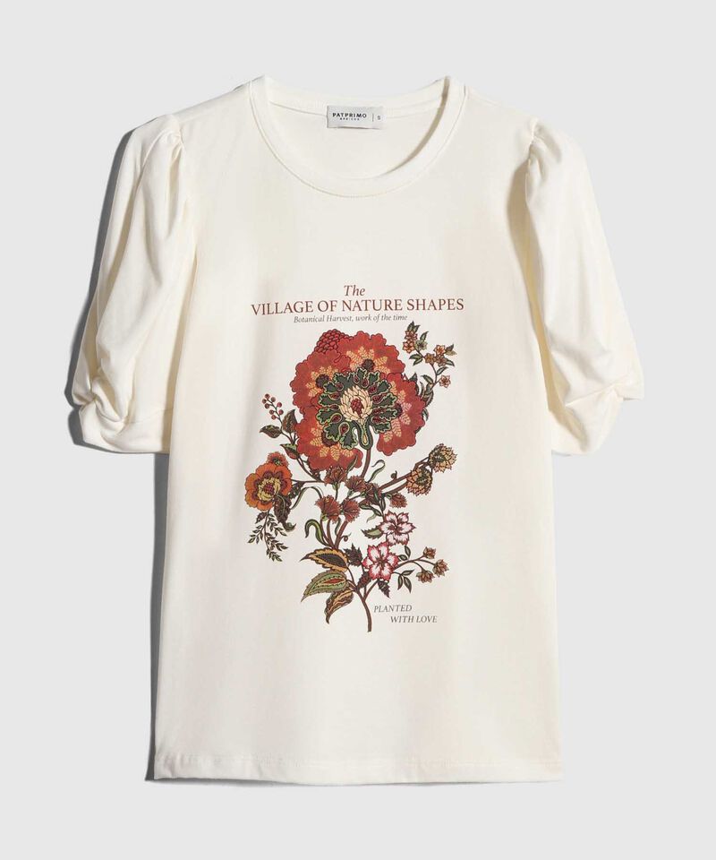 Camiseta Estampada con Ruche