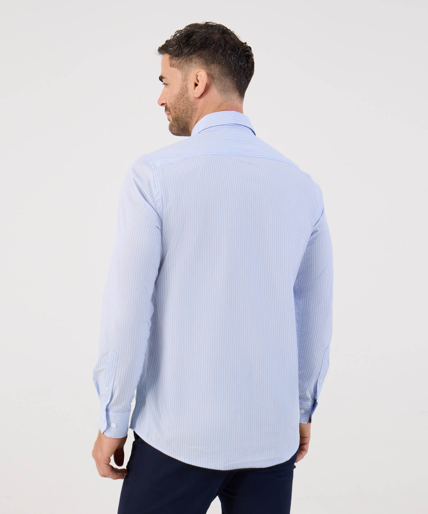 Camisa de Rayas Manga Larga para Hombre