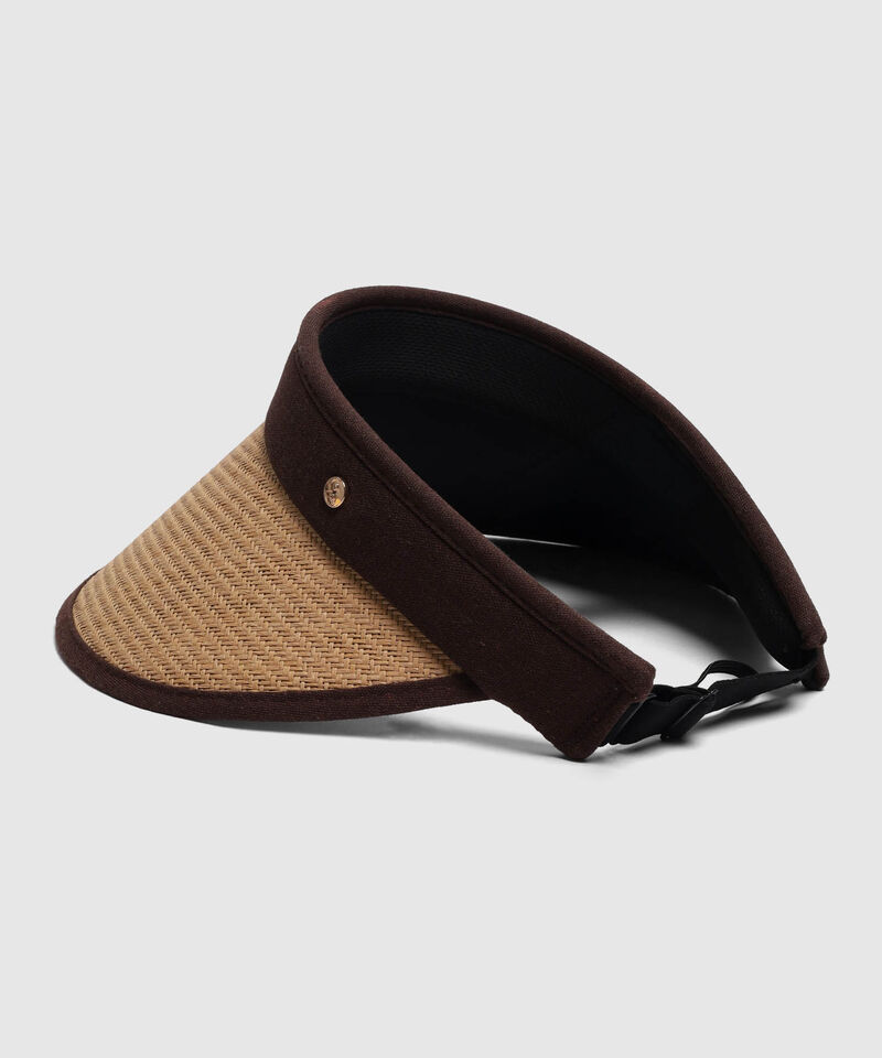 Visera Tejida con Borde en Contraste Mujer