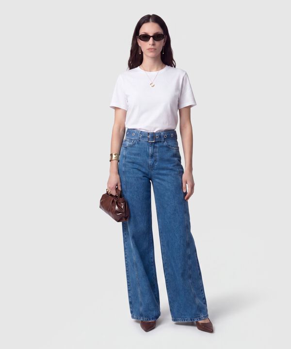 Jean Wide Leg Tiro Alto Mujer