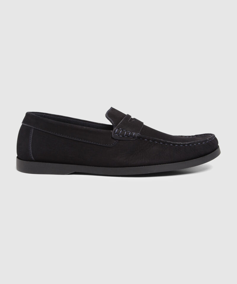 Mocasín Elegante de Antelina con Costura Frontal Para Hombre