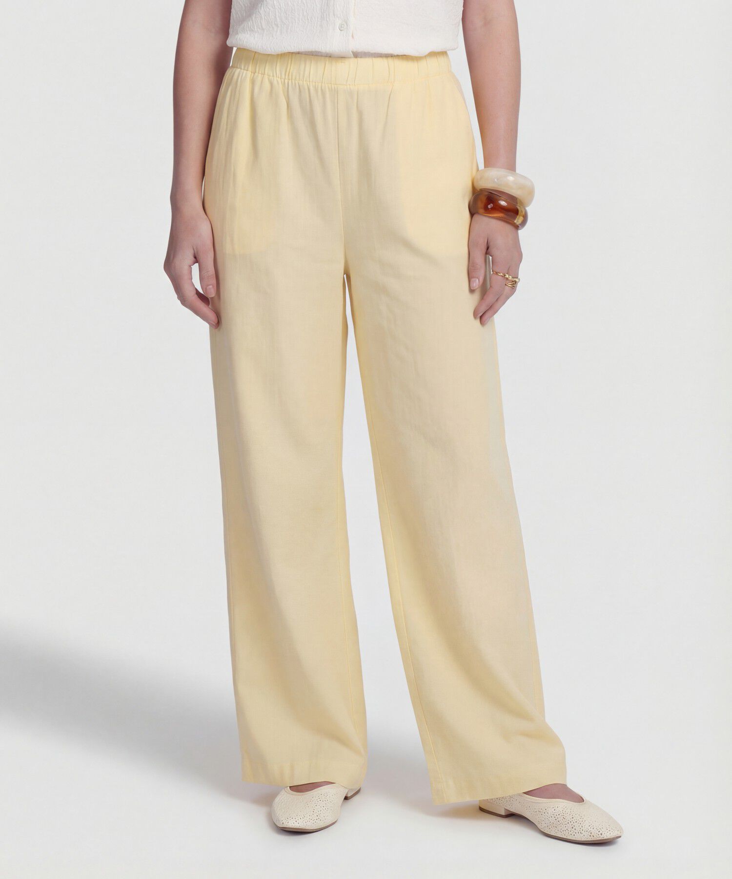 Pantal&oacute;n Fluido con Cintura El&aacute;stica para Mujer