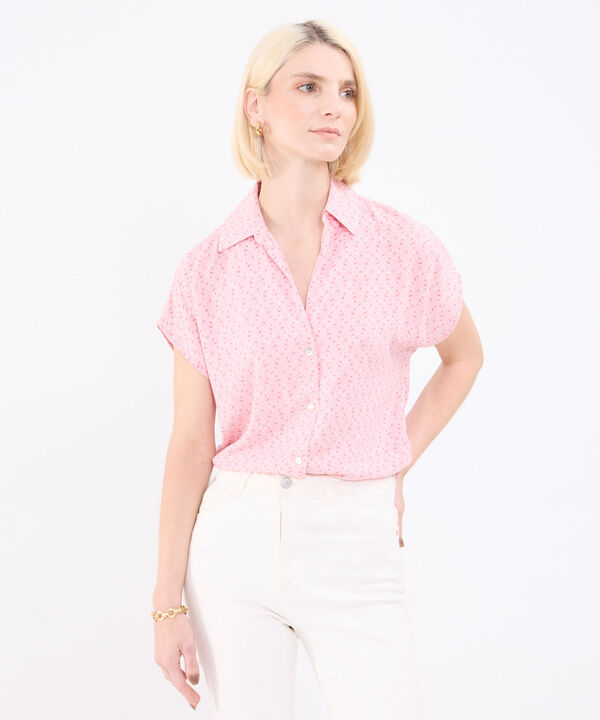 Camisa Estampada Con Hombro Corrido image number null