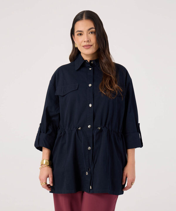 Chaqueta Para Mujer Curvy Destructurada