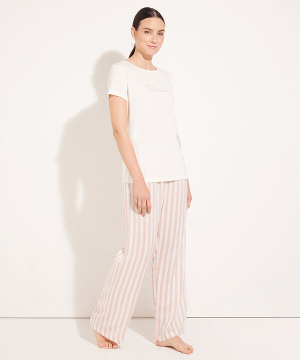 Pijama Camiseta Manga Corta Con Screen Y Pantalón Largo