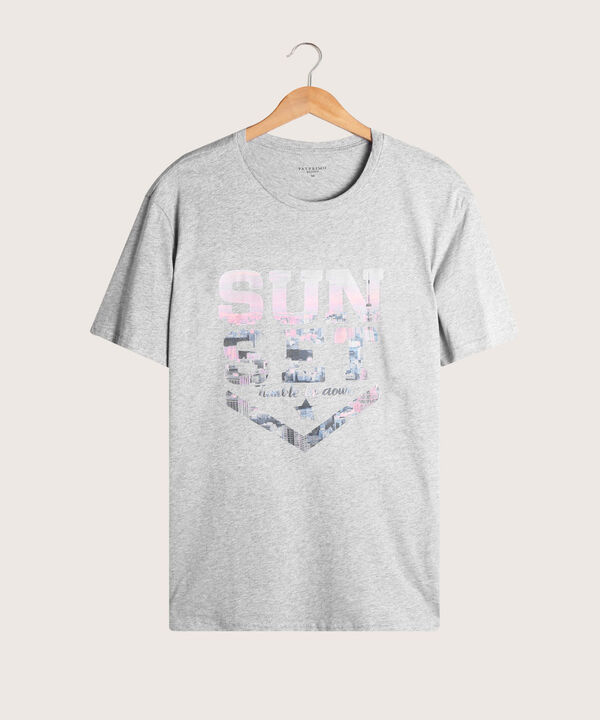 Camiseta Cuello Redondo  Con Estampado