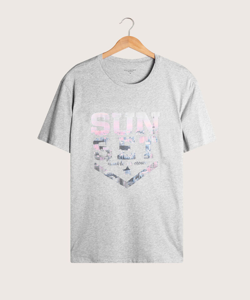 Camiseta Cuello Redondo  Con Estampado