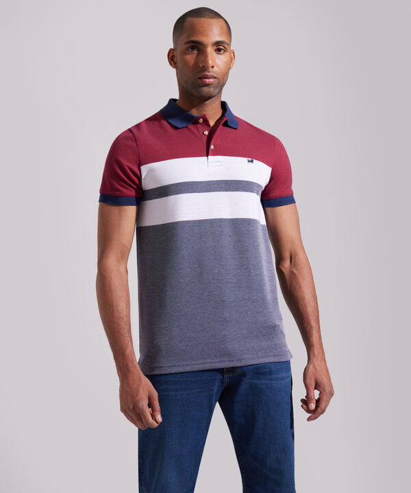 Polo Listador Cuello Y Puños Tejido image number null