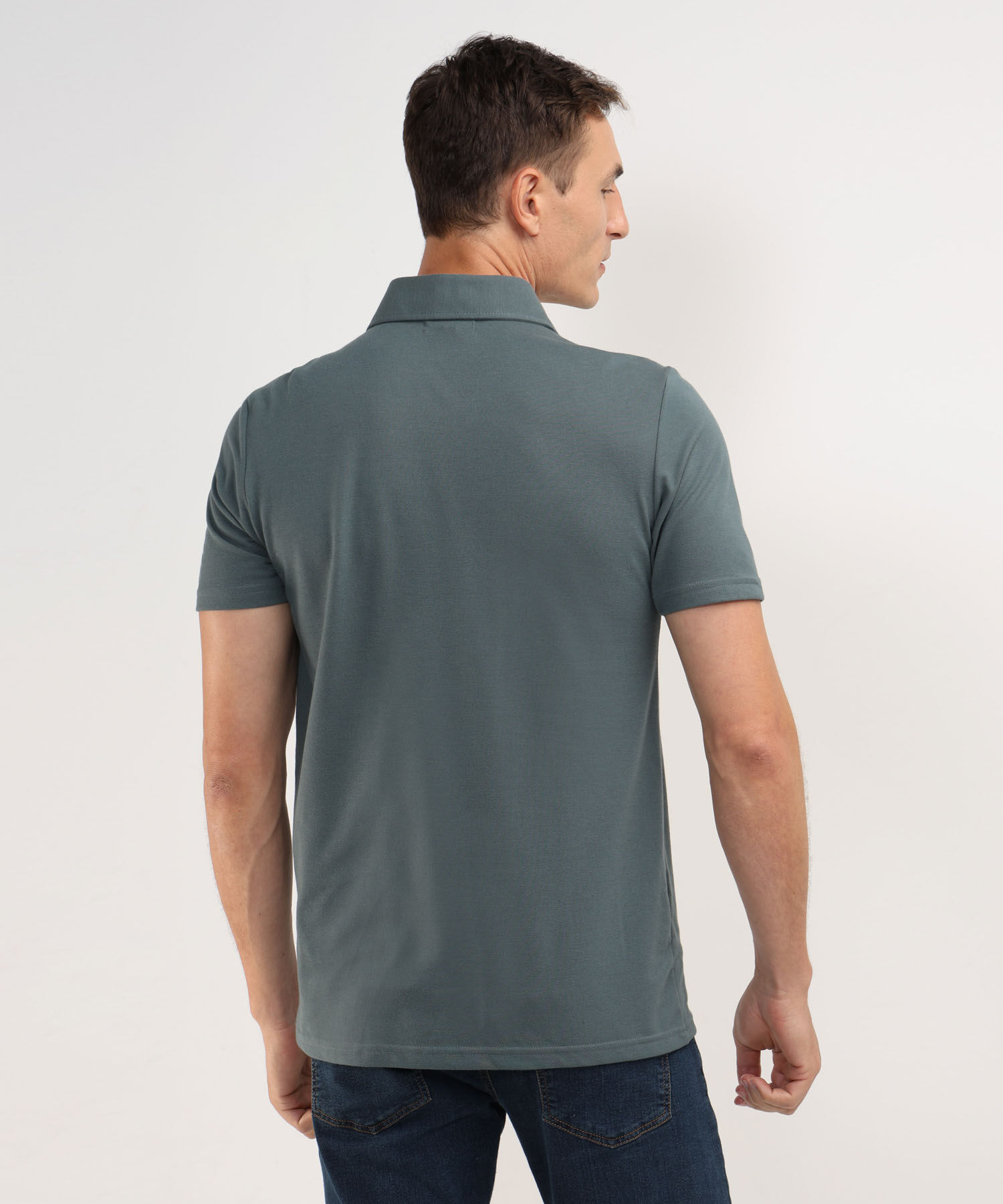 Polo Unicolor Cuello Duro