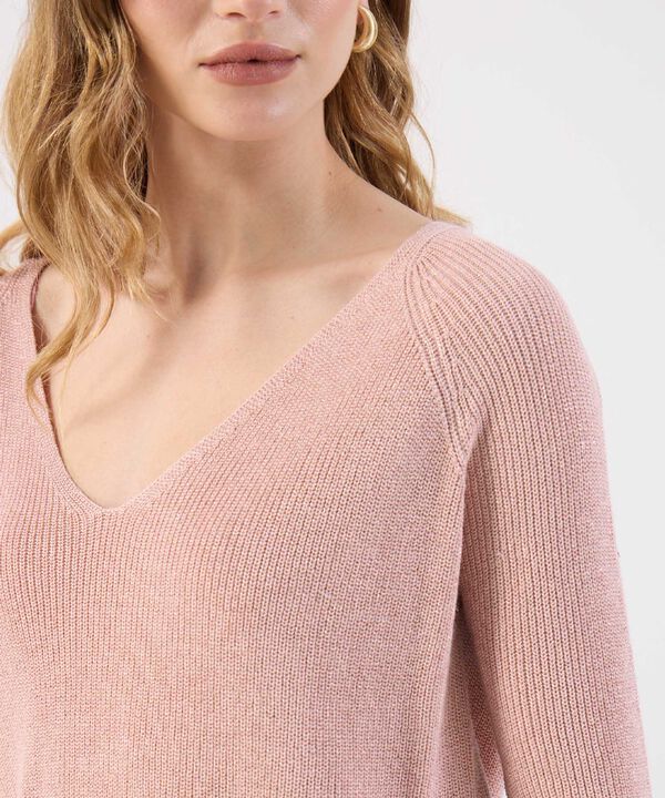 Saco Fino Tejido Cuello V Elegante Para Mujer image number null