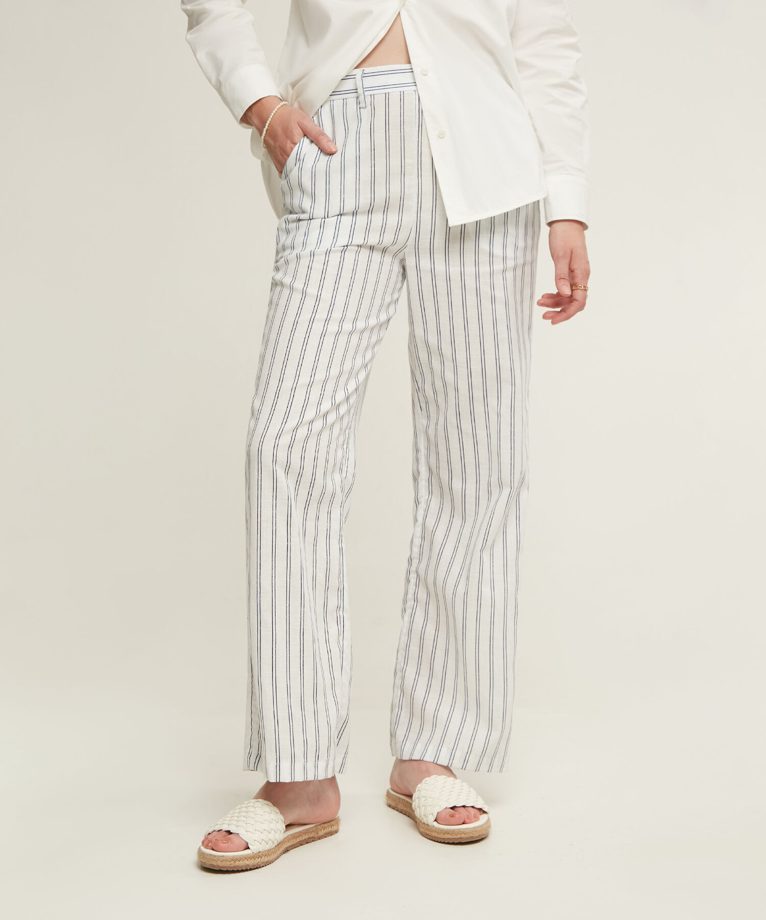 Pantalón Fluido A Rayas