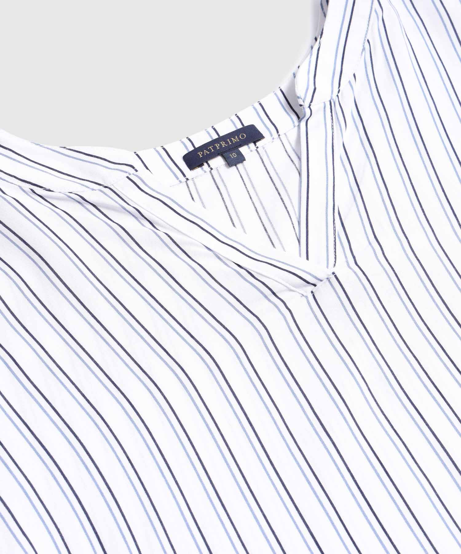 Vestido Estampado A Rayas