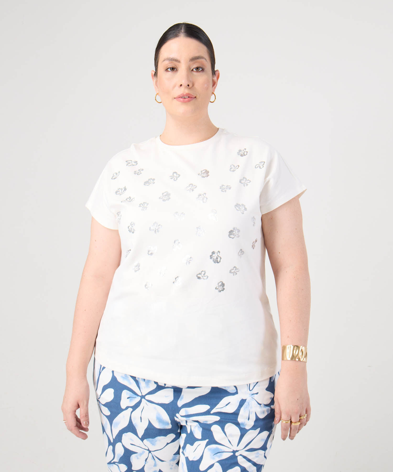 Blusa Con Detalle Calado Para Mujer Curvy