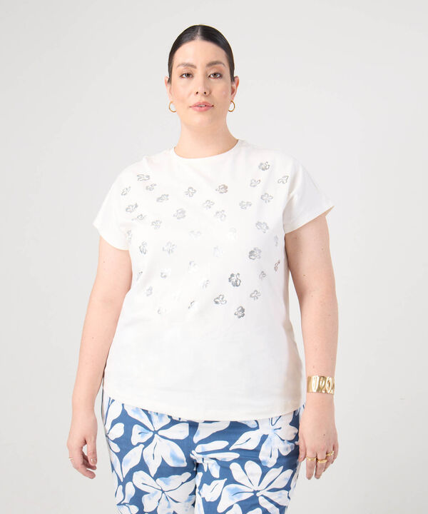 Blusa Con Detalle Calado Para Mujer Curvy