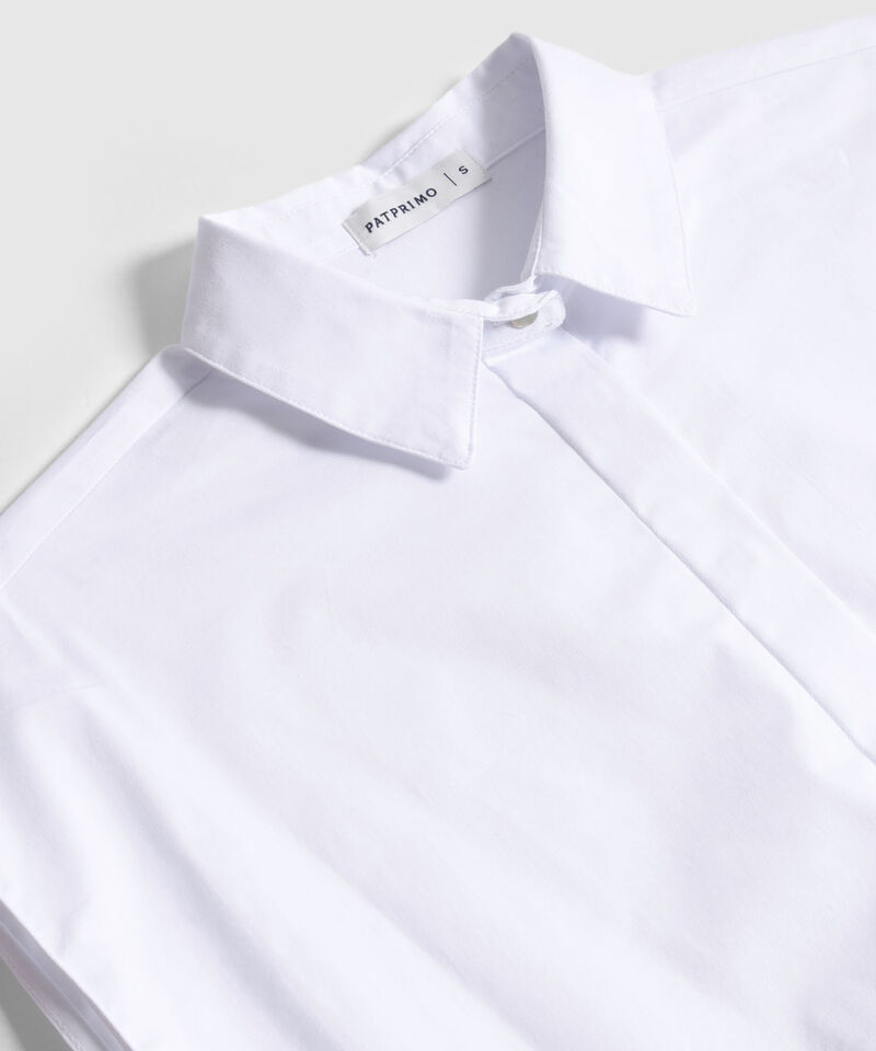 Camisa Minimalista Con Lazo Para Mujer