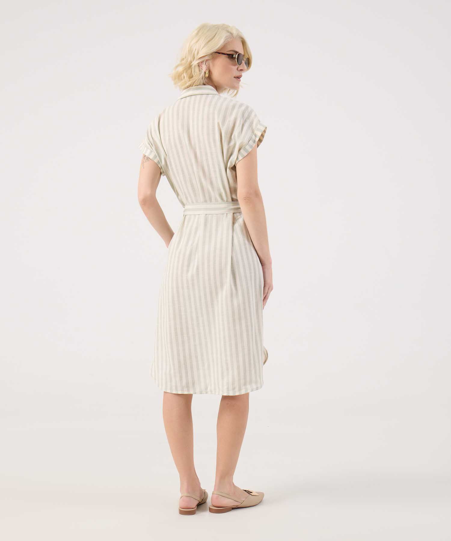 Vestido Camisero A Rayas
