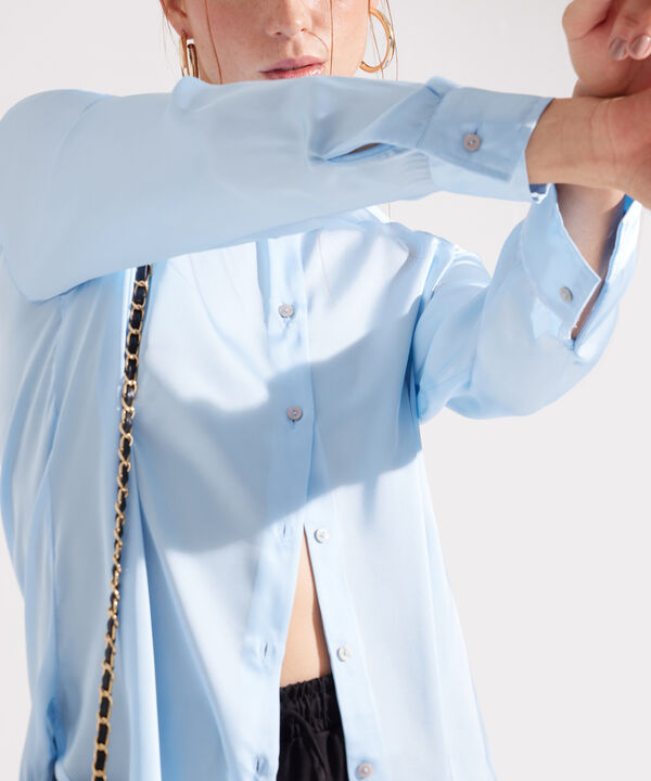 Camisa Manga Larga en Satín