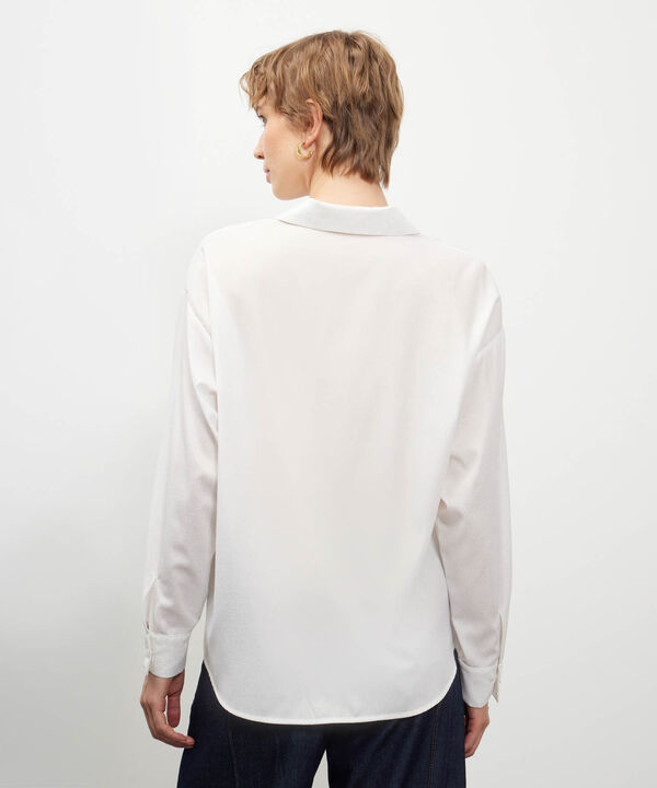 Camisa Unicolor Con Foil