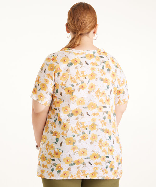 Blusa Estampada Cuello Neru Con Cordón De Amarre