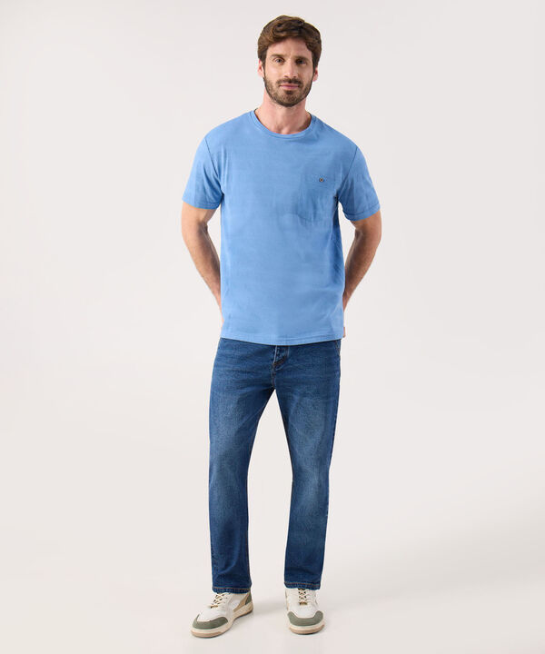 Camiseta Unicolor Con Bolsillo  image number null