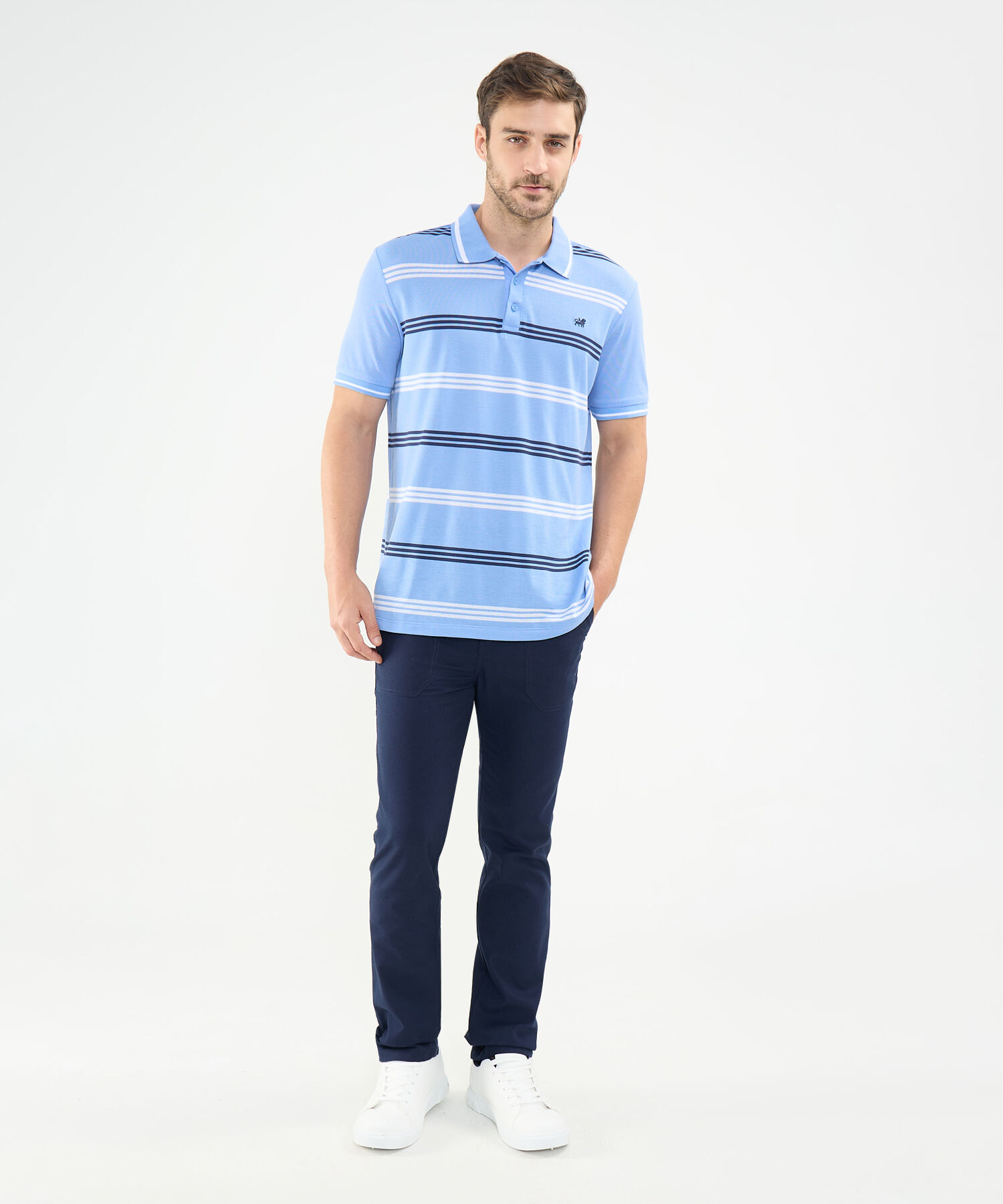 Polo Tejida con Franjas