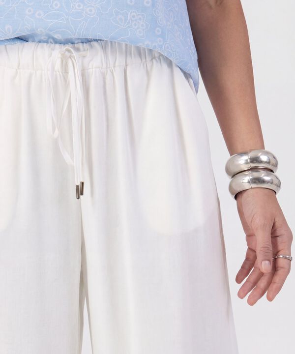 Pantal&oacute;n Fluido Con Cintura El&aacute;stica Para Mujer