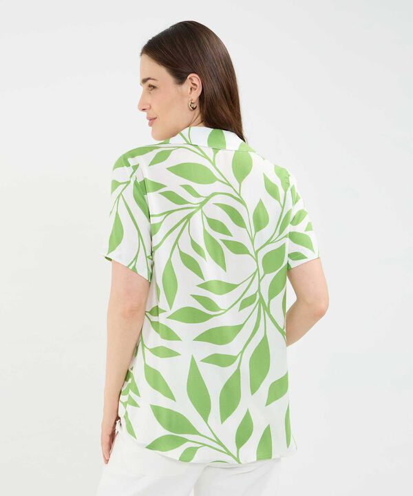 Camisa Estampado de Hojas