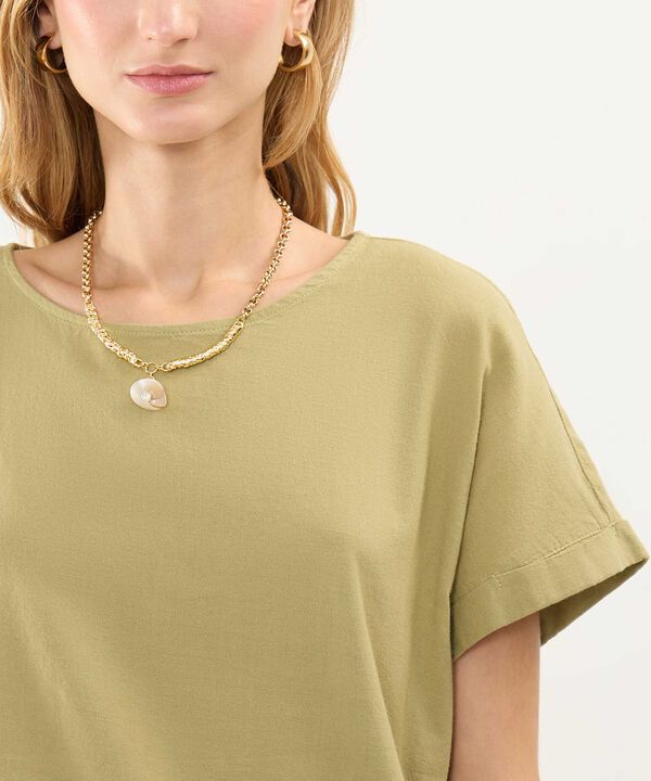 Blusa en Efecto Lino image number null