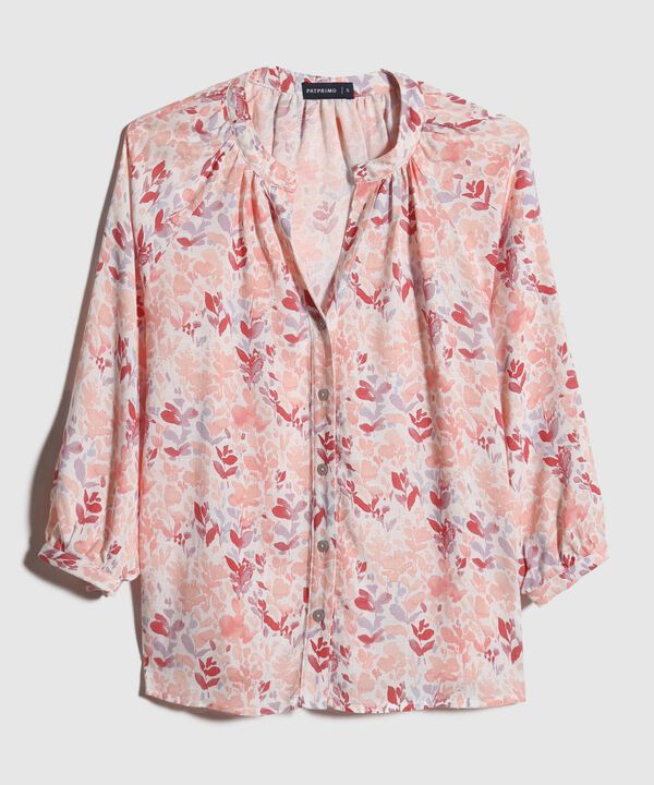 Blusa Manga Tres Cuartos Cuello Neru  Estampada
