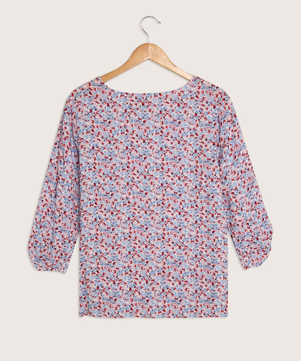 Blusa Estampada Manga Tres Cuartos