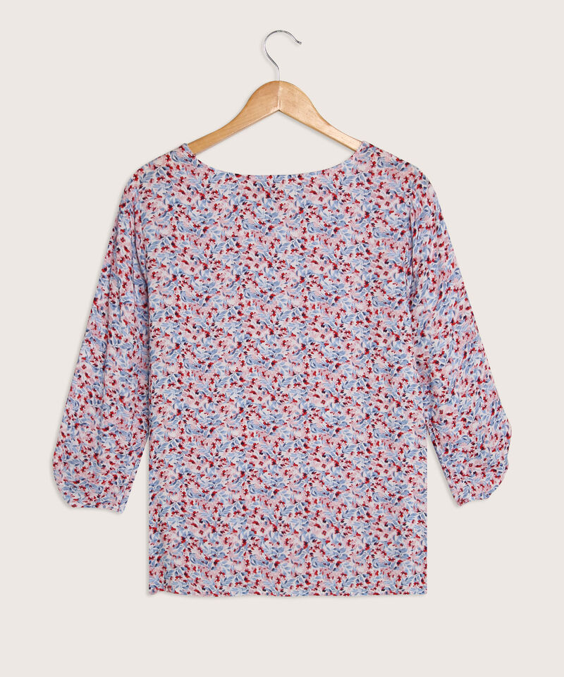 Blusa Estampada Manga Tres Cuartos