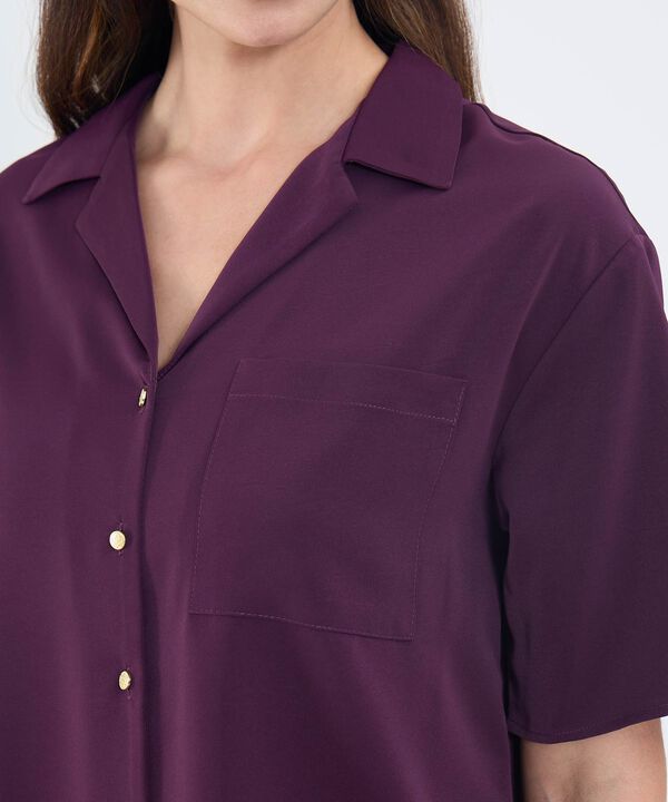 Camisa Manga Corta Unicolor image number null