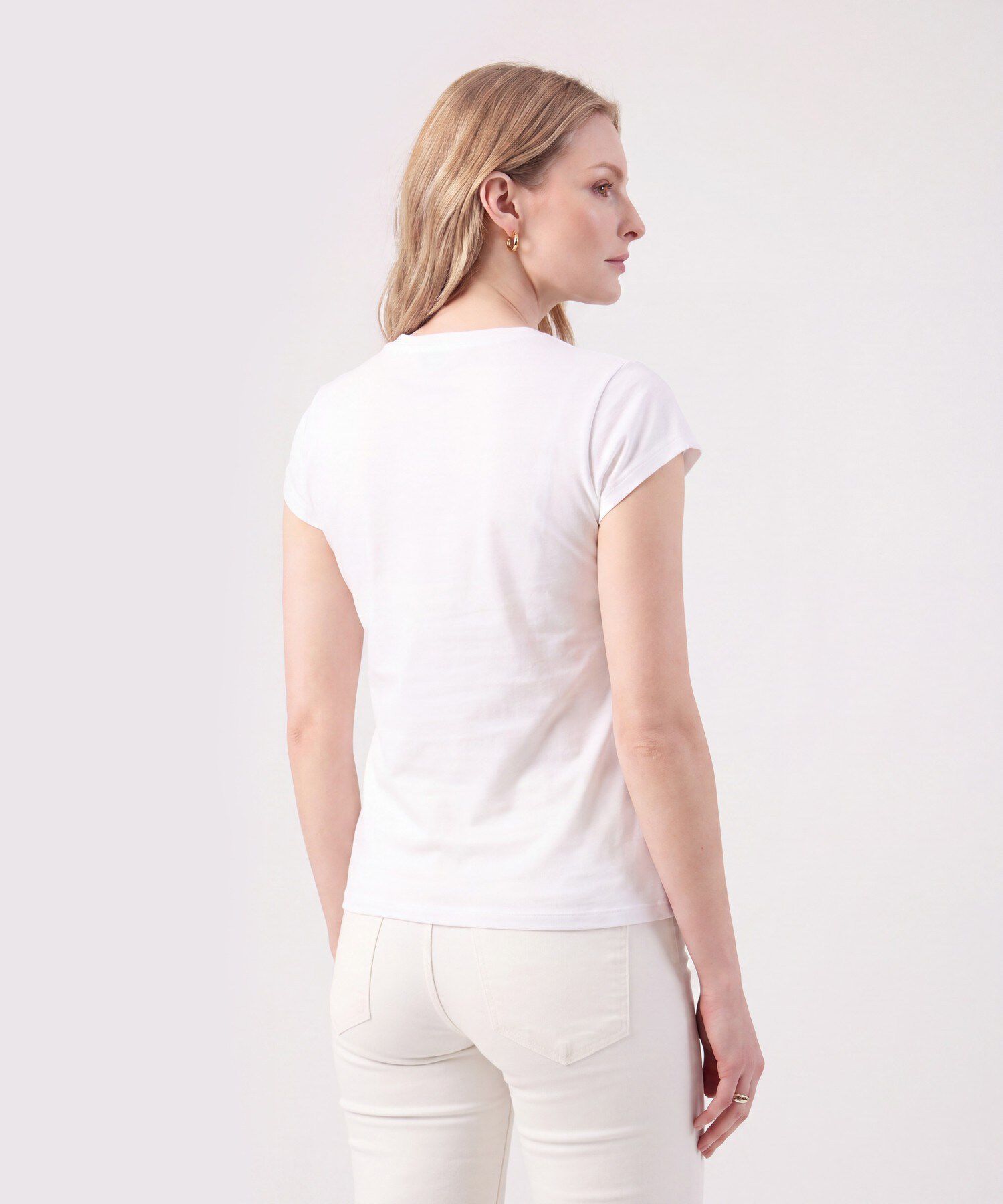 Camiseta Con Aplique De Flor Para Mujer
