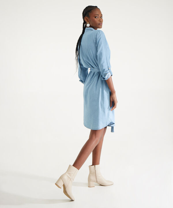 Vestido Camisero Tono Medio Claro