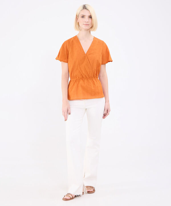 Blusa Unicolor Con Textura image number null