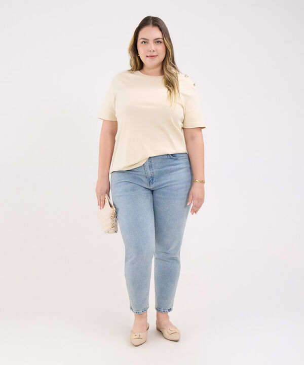 Jeans Mom Con Desgastes image number null