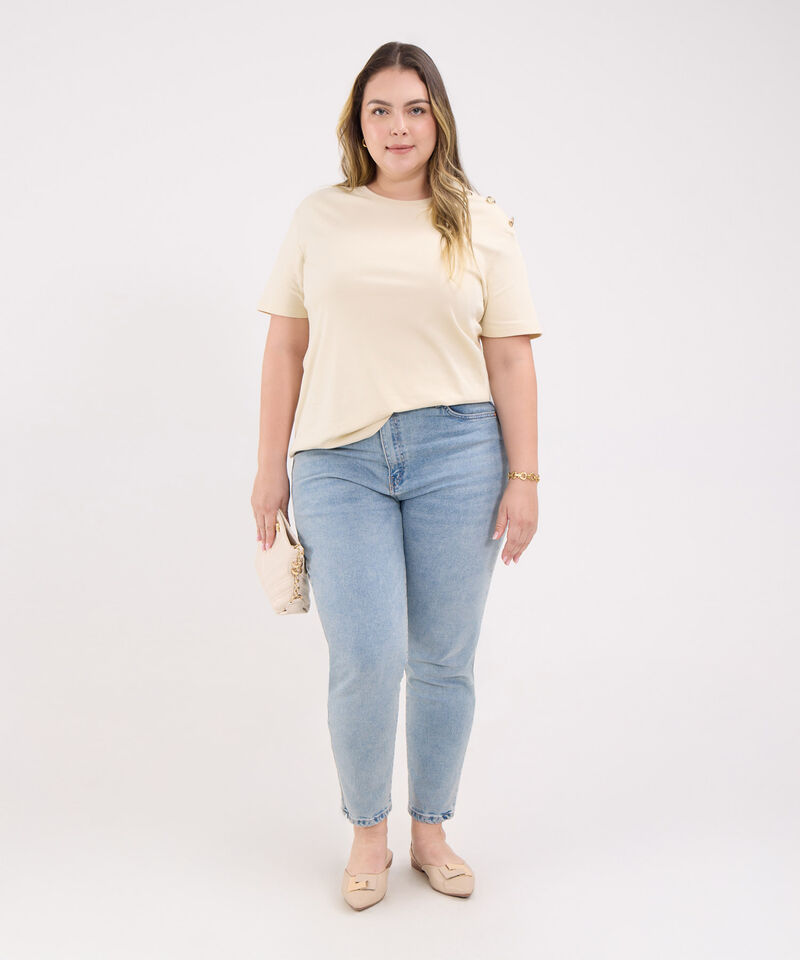 Jeans Mom Con Desgastes