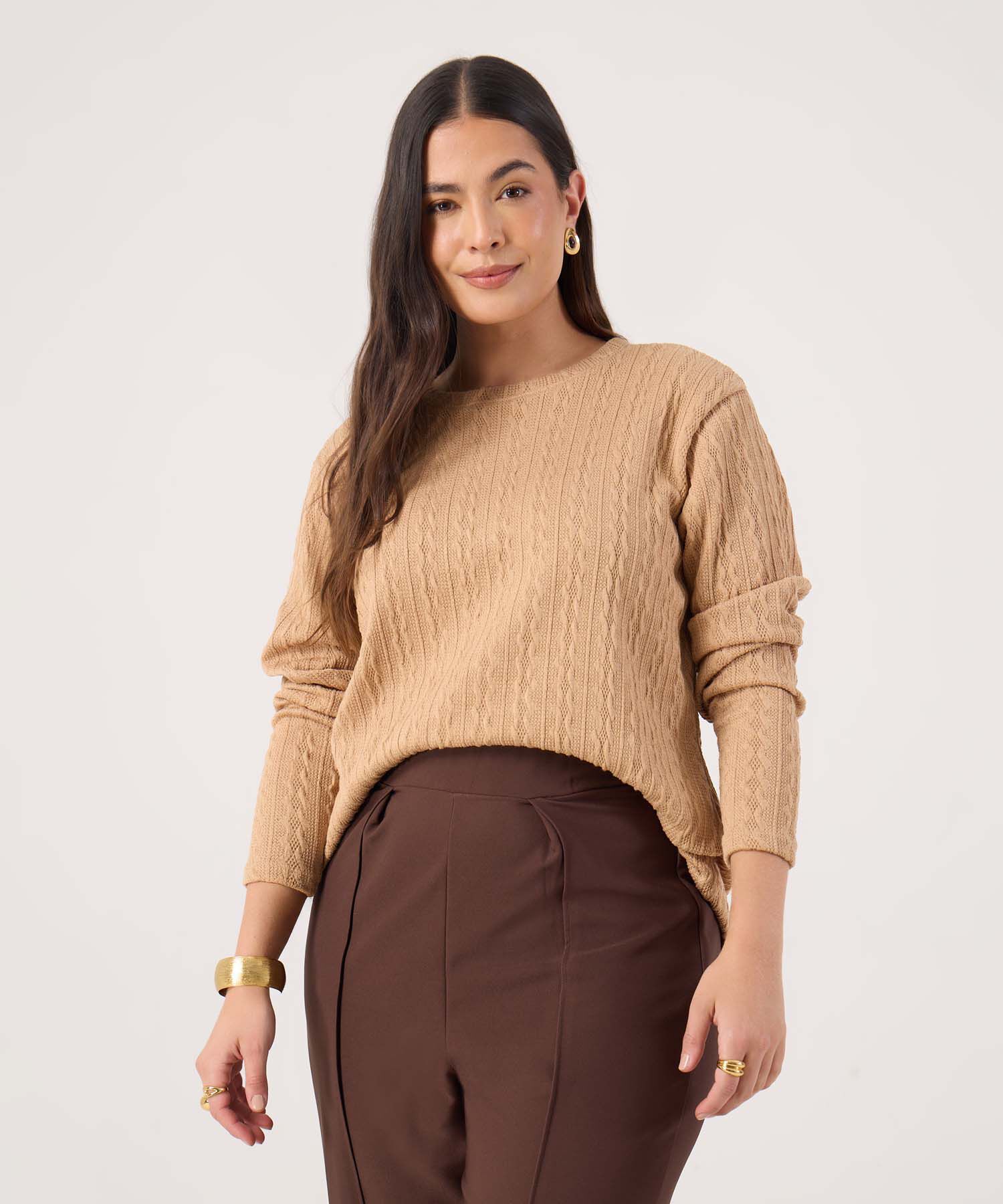 Saco Unicolor Con Textura