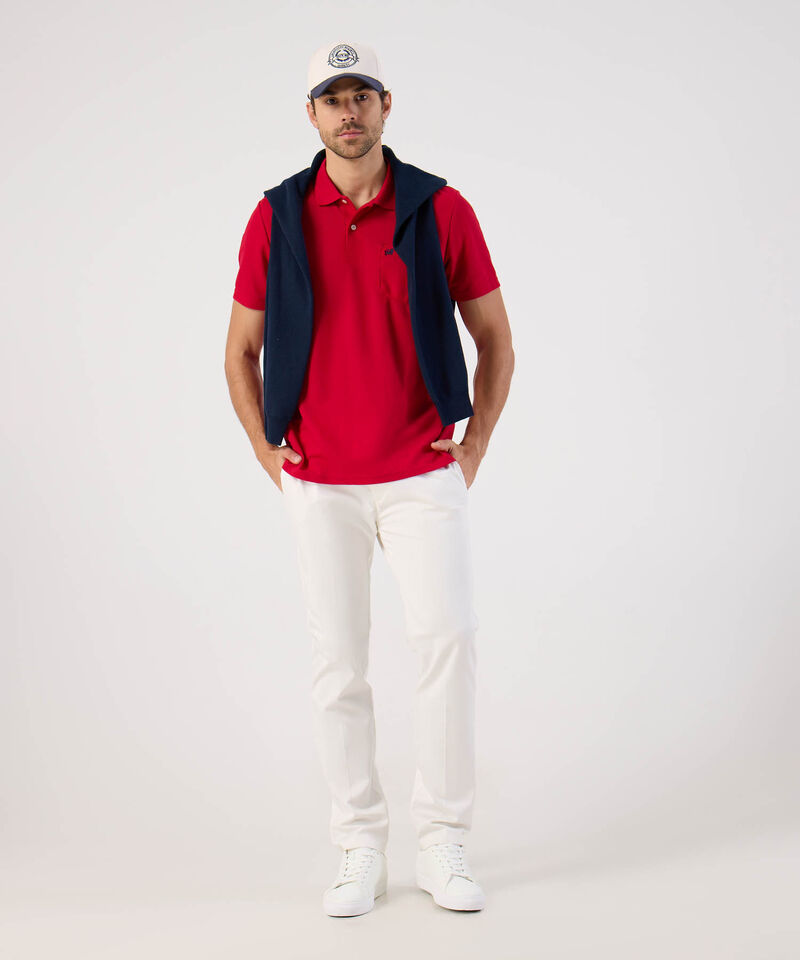 Polo Unicolor Con Bolsillo 