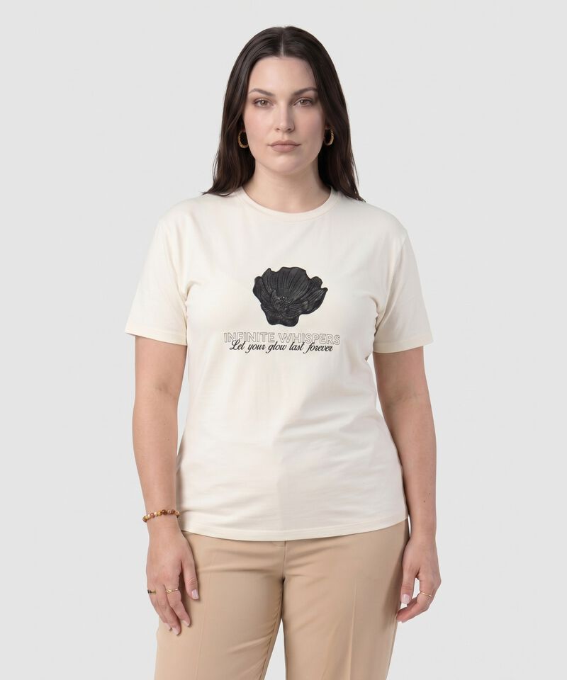 Camiseta Texturizada Manga Corta Para Mujer Curvy