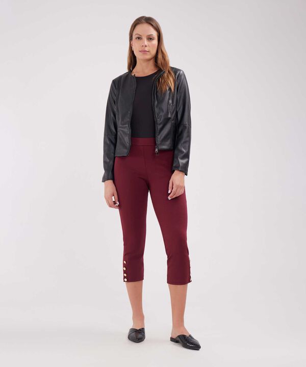 Leggins Unicolor Con Botones Decorativos image number null