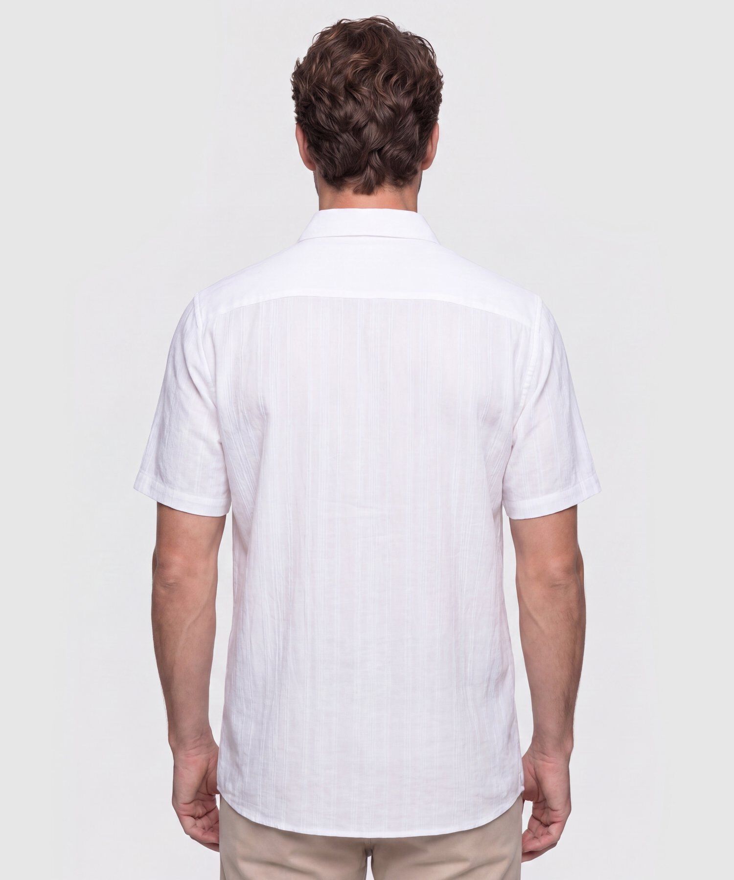 Camisa Manga Corta Texturizada para Hombre