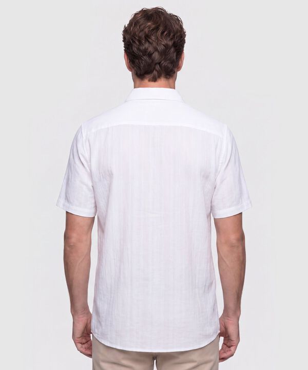 Camisa Manga Corta Texturizada para Hombre