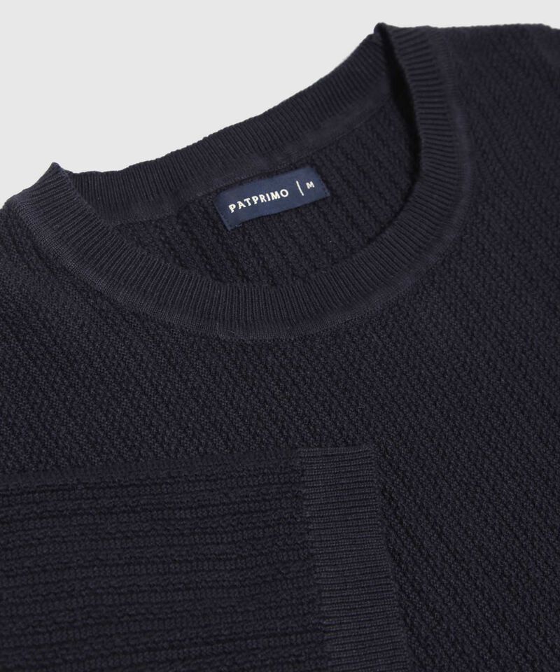 Camiseta Texturizada Cuello Redondo 