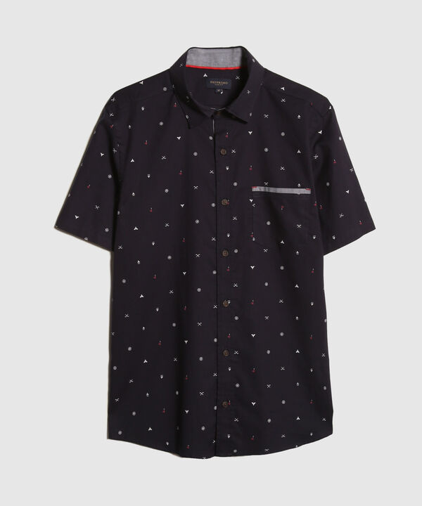 Camisa Estampada Manga Corta
