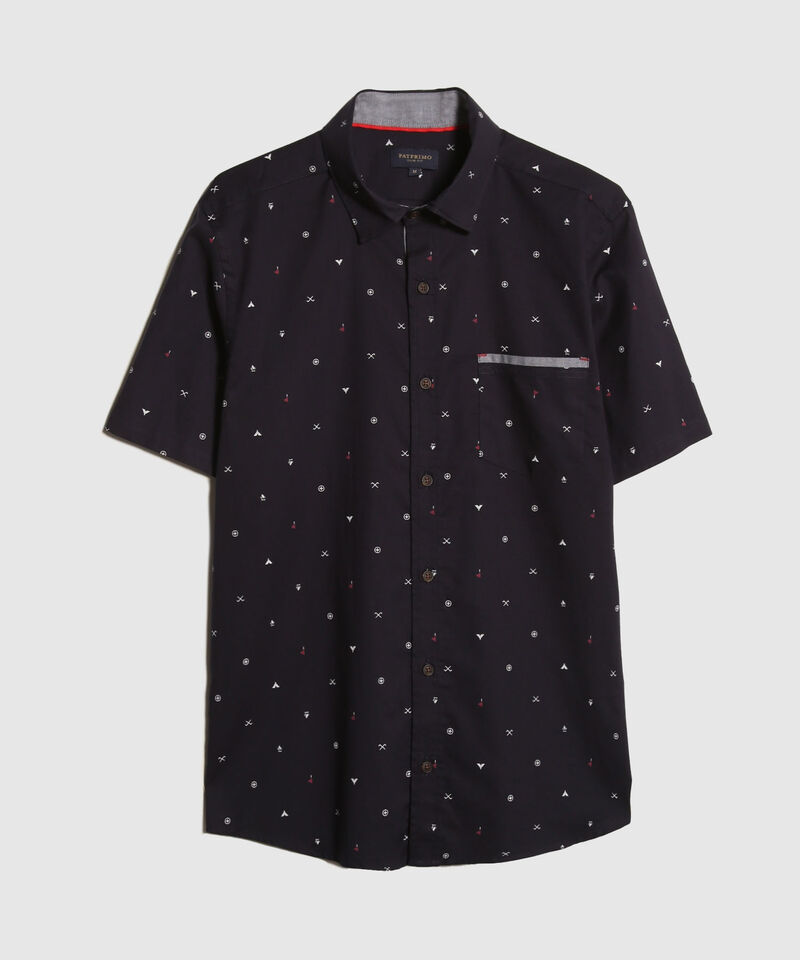 Camisa Estampada Manga Corta