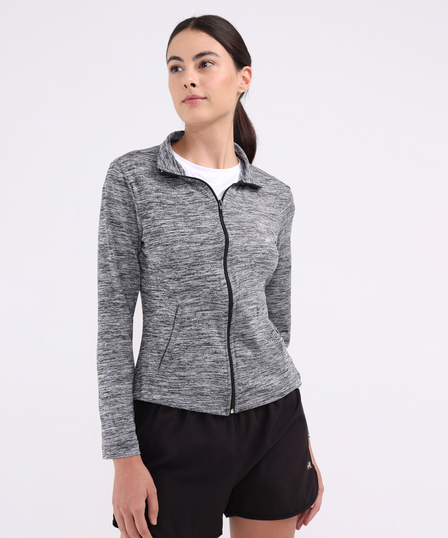 Chaqueta Cuello Alto Unicolor