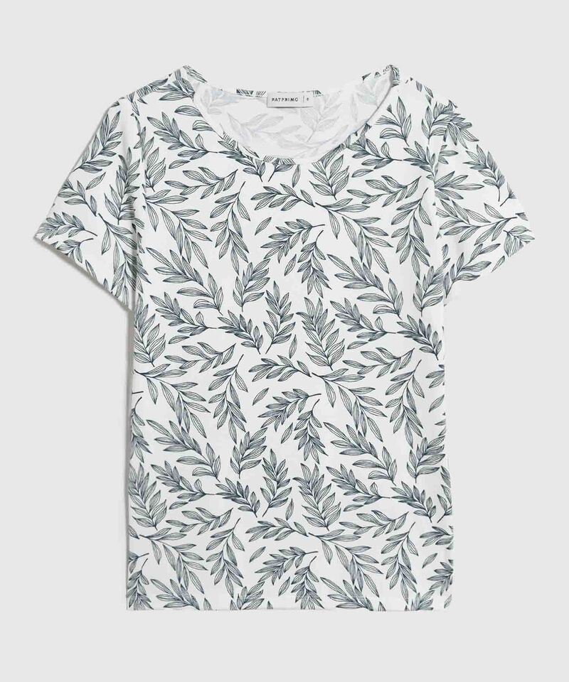 Camiseta Mujer Manga Corta Estampado Floral