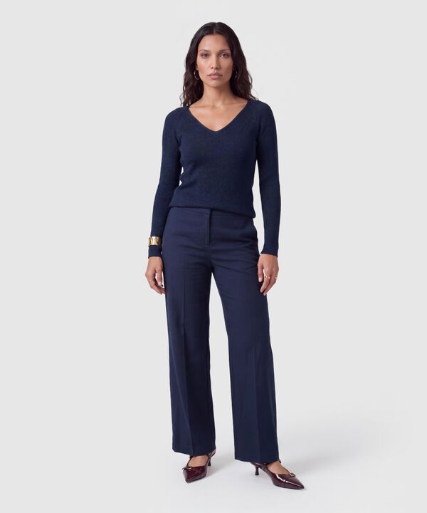 Saco Tejido Escote V Para Mujer