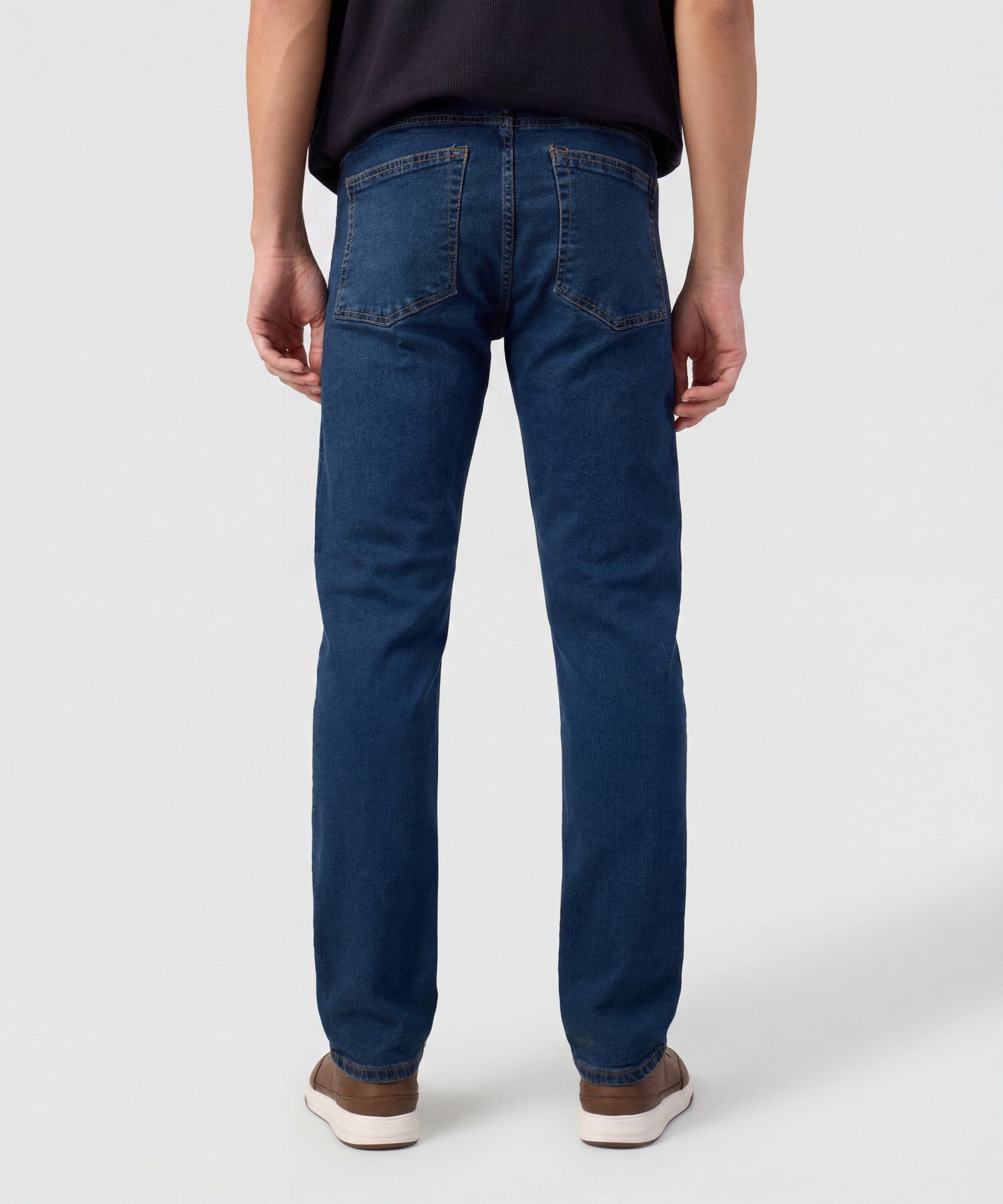 Jeans Regular Tono Azul Medio 